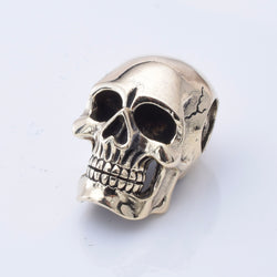 P1285 - Solid bronze Skull pendant