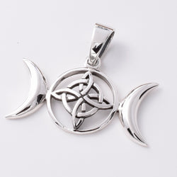 P998 - 925 silver triple moon knot pendant