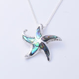P1278 - 925 silver abalone starfish pendant