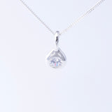 P1264 - 925 silver teardrop CZ pendant