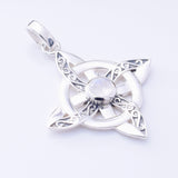 P1345 - 925 silver  witches knot moonstone pendant