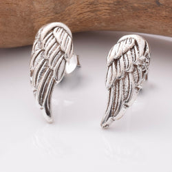S944 - 925 silver angel wing stud earrings