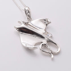 P1153 - 925 silver manta ray pendant