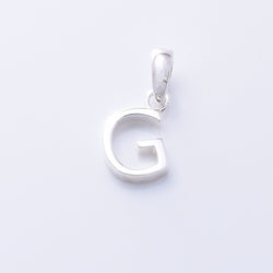 P1335 - G 925 silver initial pendant - G