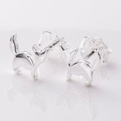 S885 - 925 silver cat stud earrings