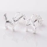 S885 - 925 silver cat stud earrings