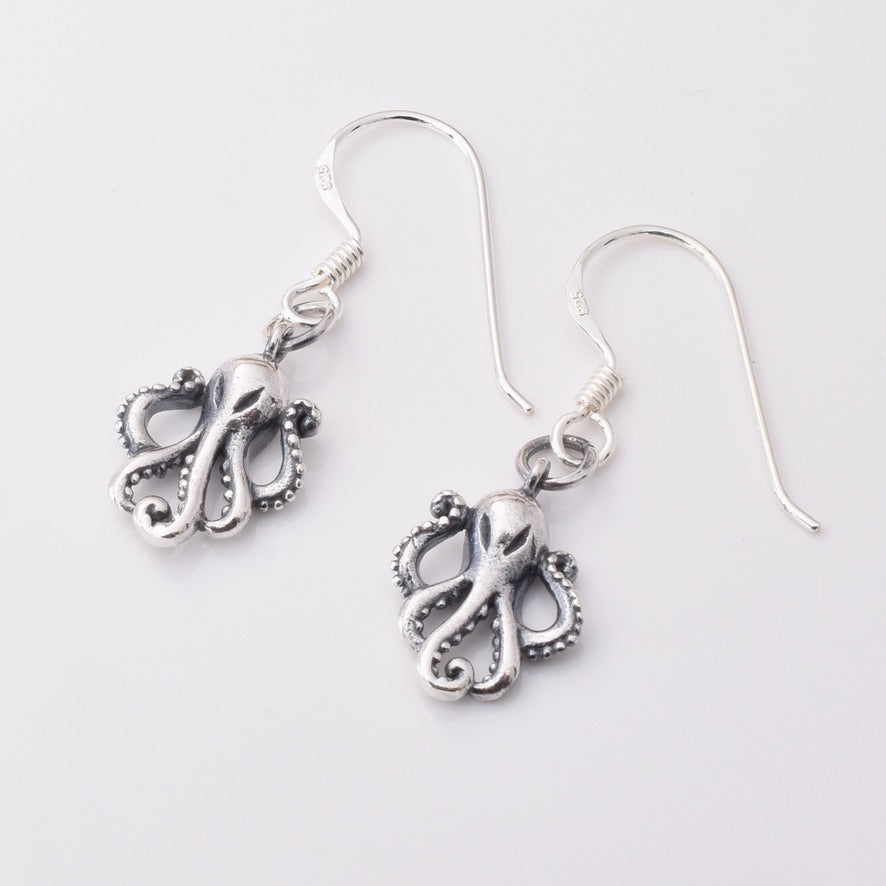 E873 - 925 silver octopus earrings