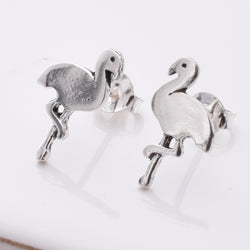 S846 - 925 silver flamingo stud earrings