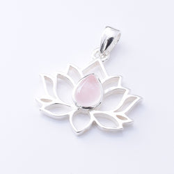 P1343 - 925 silver  lotus flower RQ pendant