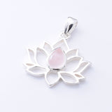P1343 - 925 silver  lotus flower RQ pendant