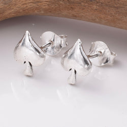 S795 - 925 silver Ace of Spades stud earrings