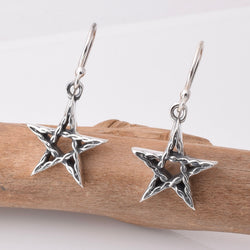 E872 - 925 silver pentagram earrings