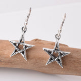 E872 - 925 silver pentagram earrings