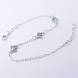B071 - 925 silver and abalone clover bracelet