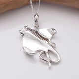 P1153 - 925 silver manta ray pendant