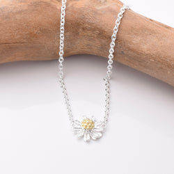 B044 - 925 silver single daisy bracelet