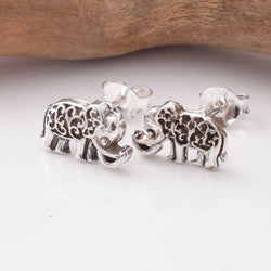 S962 - 925 silver elephant stud earrings