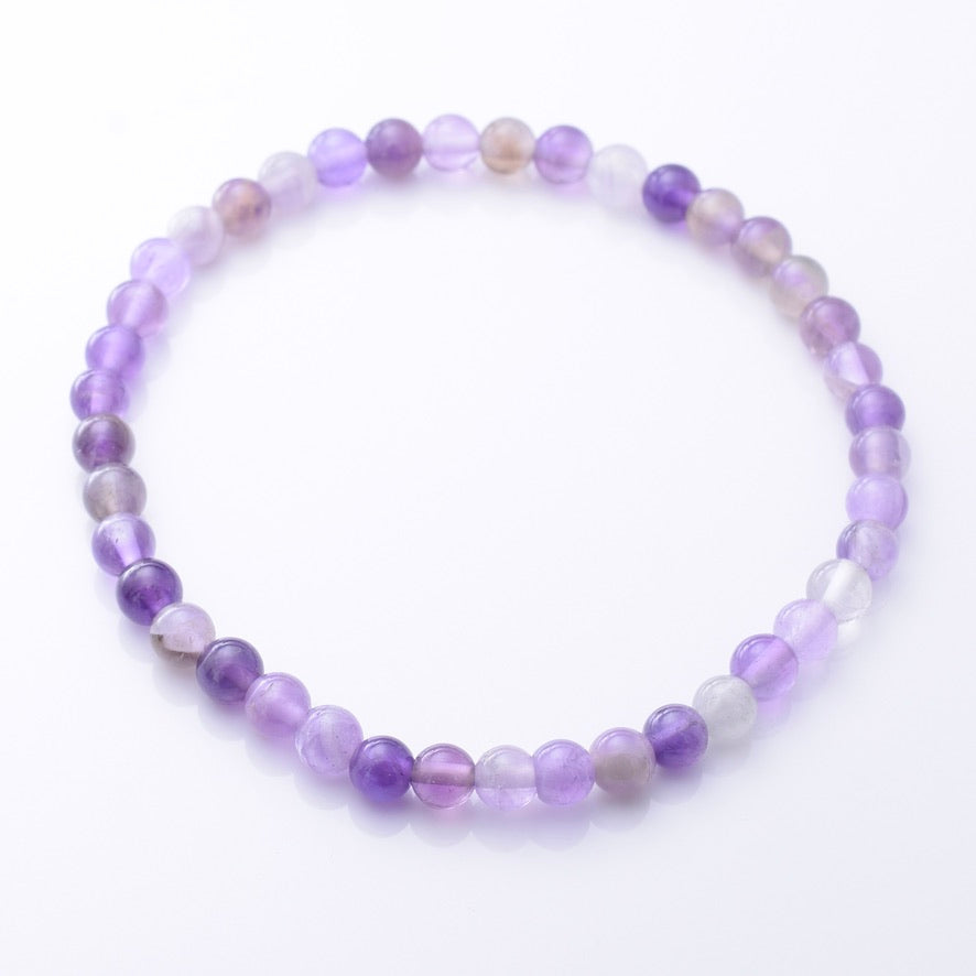 B094 - Amethyst stretch bead bracelet