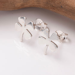 S1029 - 925 silver four leaf clover stud earrings