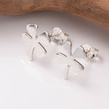 S1029 - 925 silver four leaf clover stud earrings