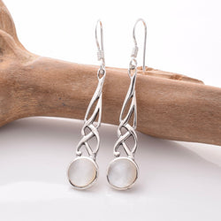 E840 - 925 silver MOP celtic earrings