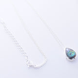 P1339 - 925 silver abalone teardrop necklace