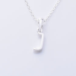 P1335 - J 925 silver initial pendant - J