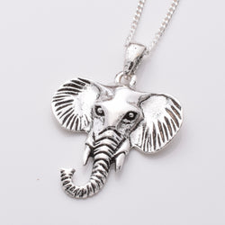P1053 - 925 silver elephant head pendant