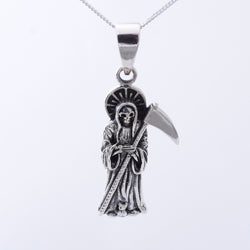 P1331 - 925 silver reaper and scythe pendant
