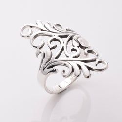 R323 - 925 silver large leaf ring