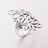 R323 - 925 silver large leaf ring