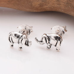 S1031 - 925 silver elephant stud earrings