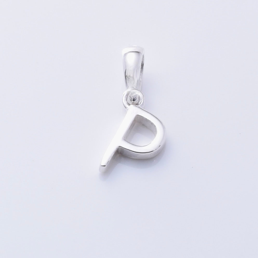 P1335 - P 925 silver initial pendant - P