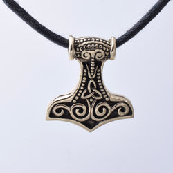 P1292 - Solid bronze Thors Hammer pendant
