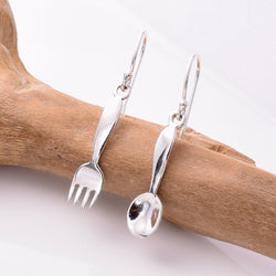 E781 - 925 fork and spoon silver earrings