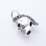 P1329 - 925 silver mohican skull pendant