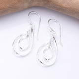 E928 - 925 silver double twist earrings