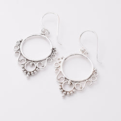 E848 - 925 silver mandala earrings
