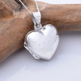 P1218 - 925 silver puff heart 19mm locket