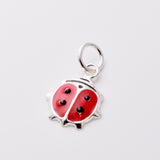 P1080 - 925 silver red ladybug pendant