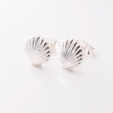 S1030 - 925 silver scallop stud earrings