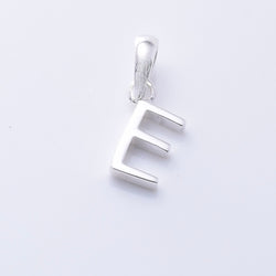 P1335 - E 925 silver initial pendant - E