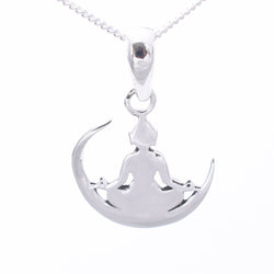 P1306 - 925 silver buddha silhouette pendant