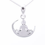 P1306 - 925 silver buddha silhouette pendant