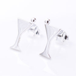 S1060 - 925 silver cocktail glass stud earrings