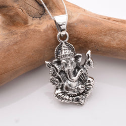 P1207 - 925 silver Ganesha pendant