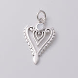 P1005 - 925 silver MOP heart pendant