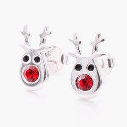 S964 - 925 silver rudolph with red crystal nose