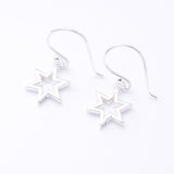 E931 - 925 silver star outline earrings