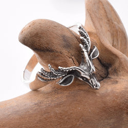 R334 - 925 silver stags head ring